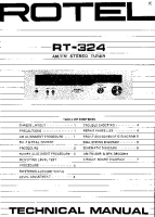 Rotel RT-324 - Technical manual 